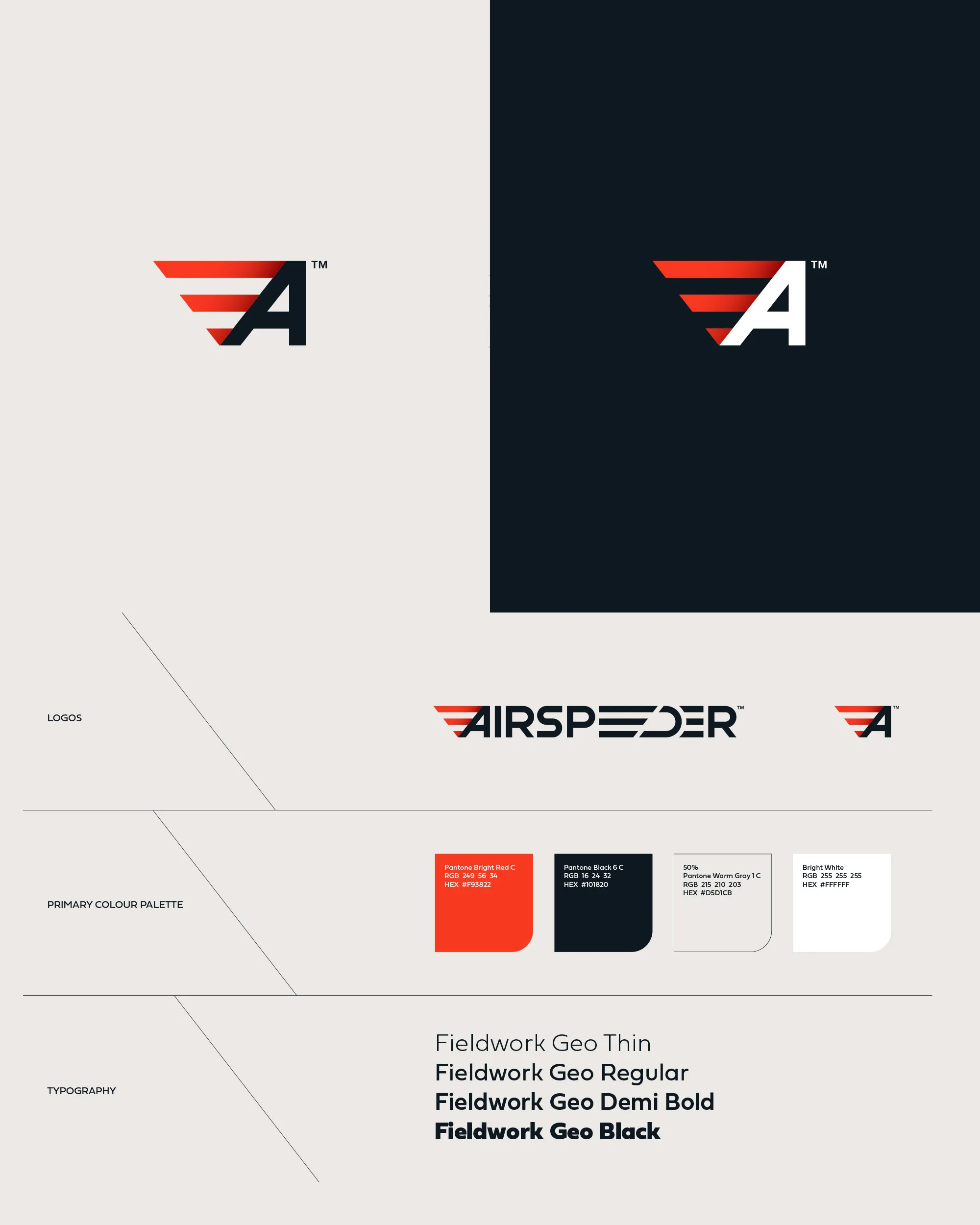 Airspeeder — Icon, logos, palette, typography