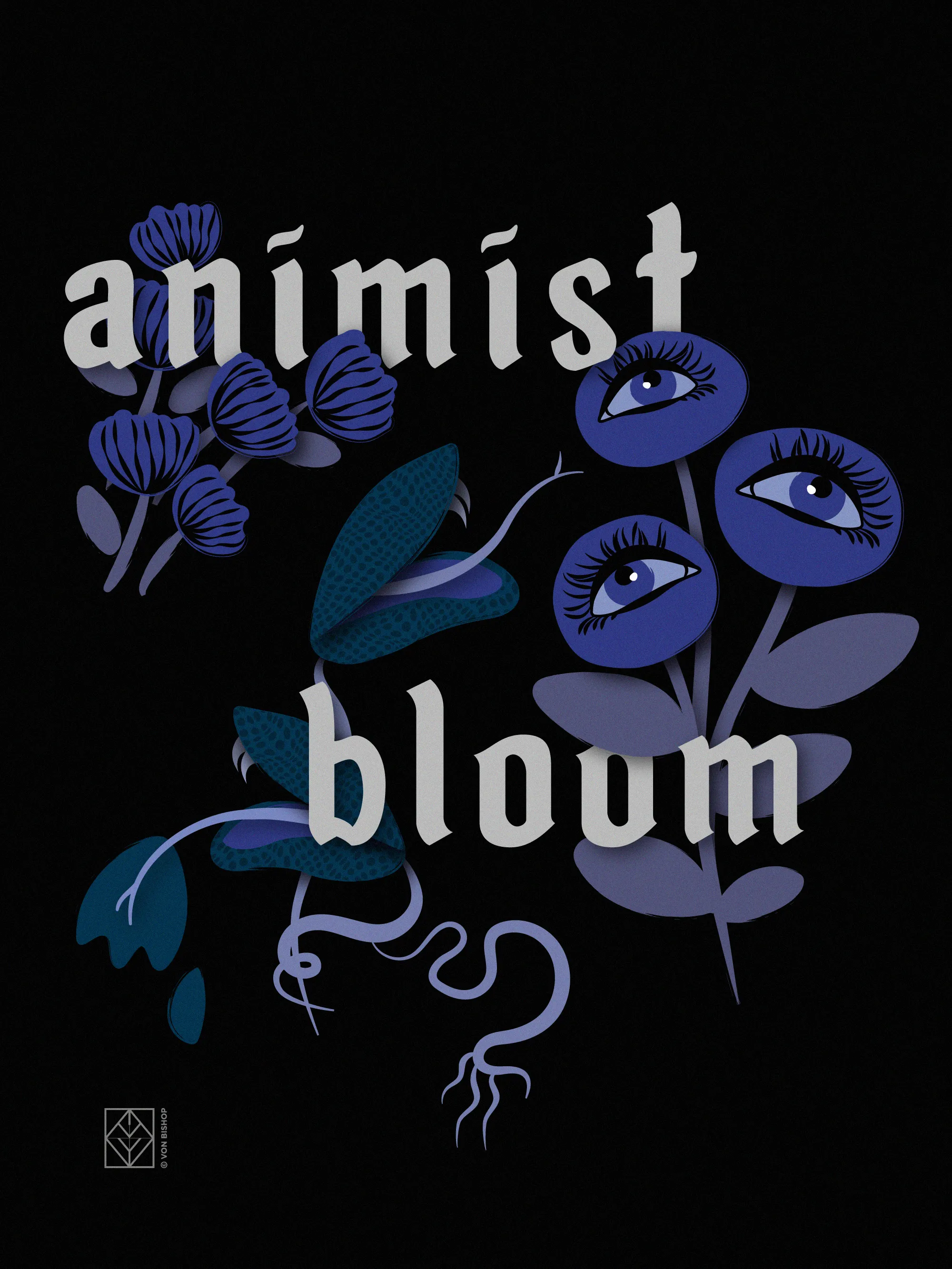 Animist Bloom, digital art by Von Bishop