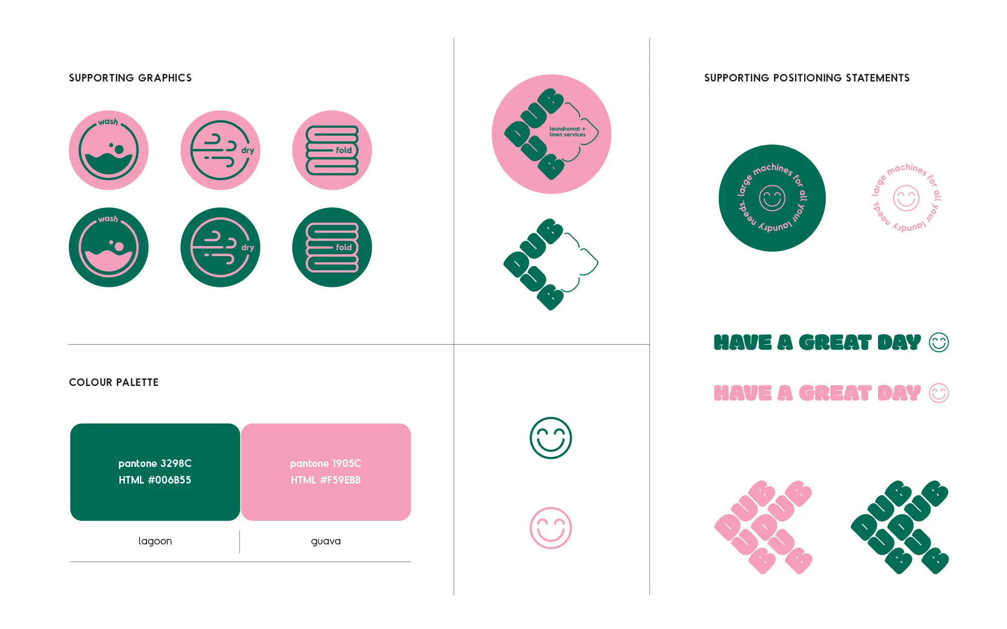 Dub Dub — Supporting graphics, palette, positioning statements