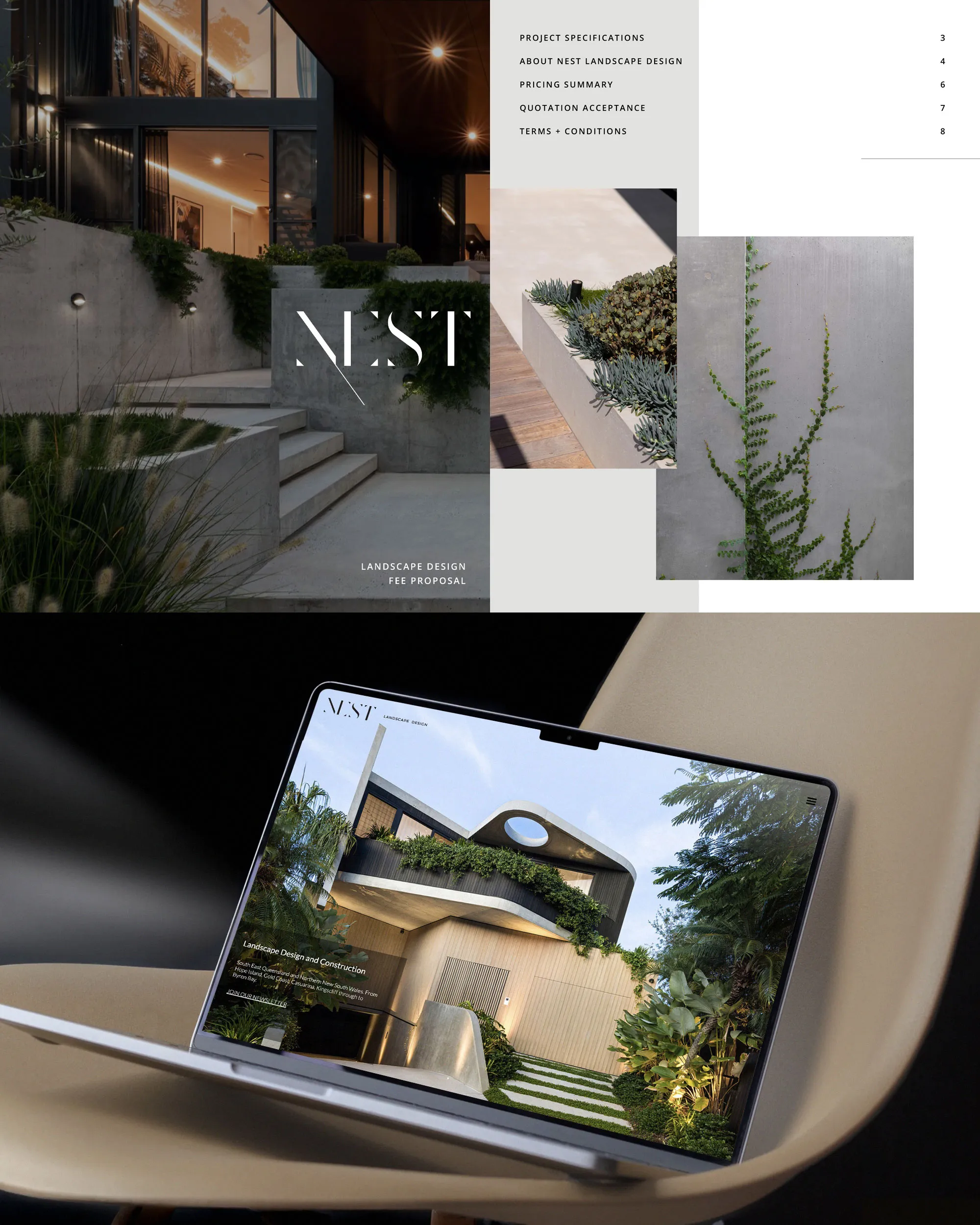 NEST Landscape Design — Brochure and website